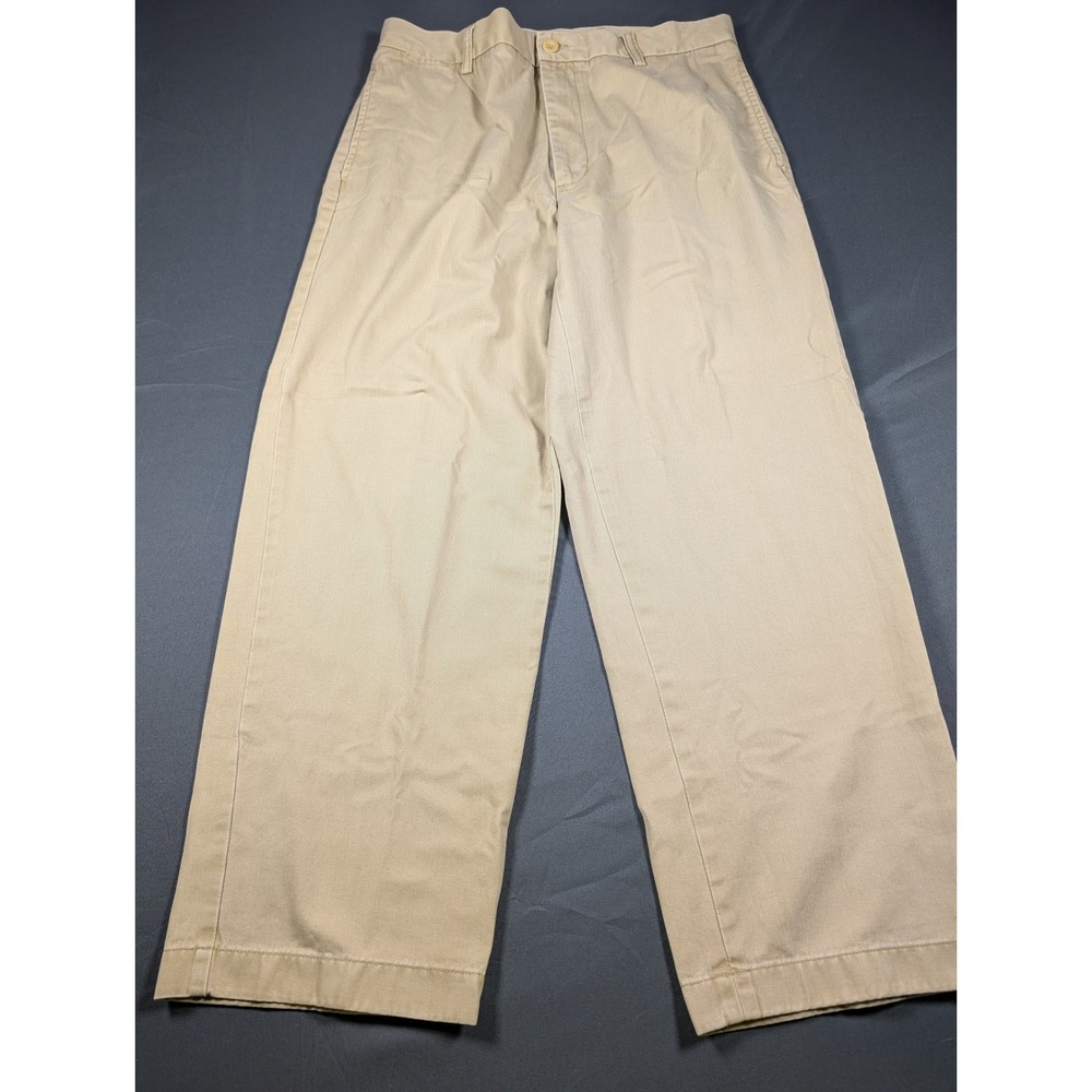 Nautica Clipper Relax Fit Chino Pants Mens 34x30 Tan Khaki Cotton Twill Trousers